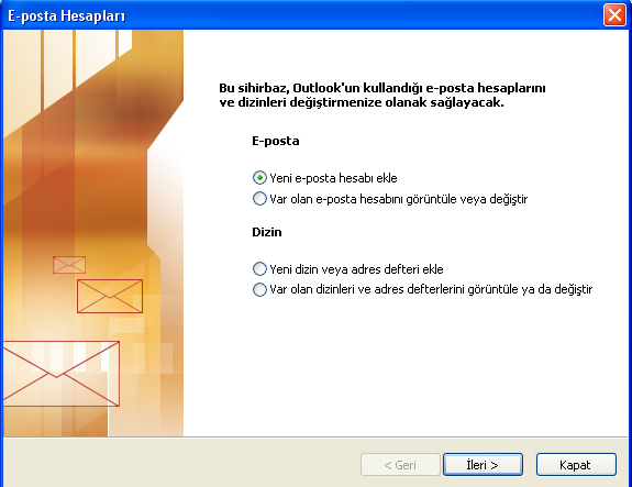 Outlook Kurulumu